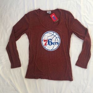 NBA Philadelphia 76ers size large NWT long sleeve